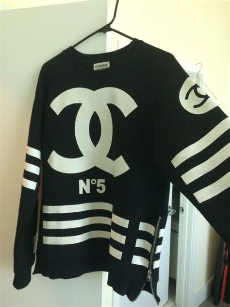 coco no 5 chanel hockey sweatshirt|chanel cardigan sweatshirt.